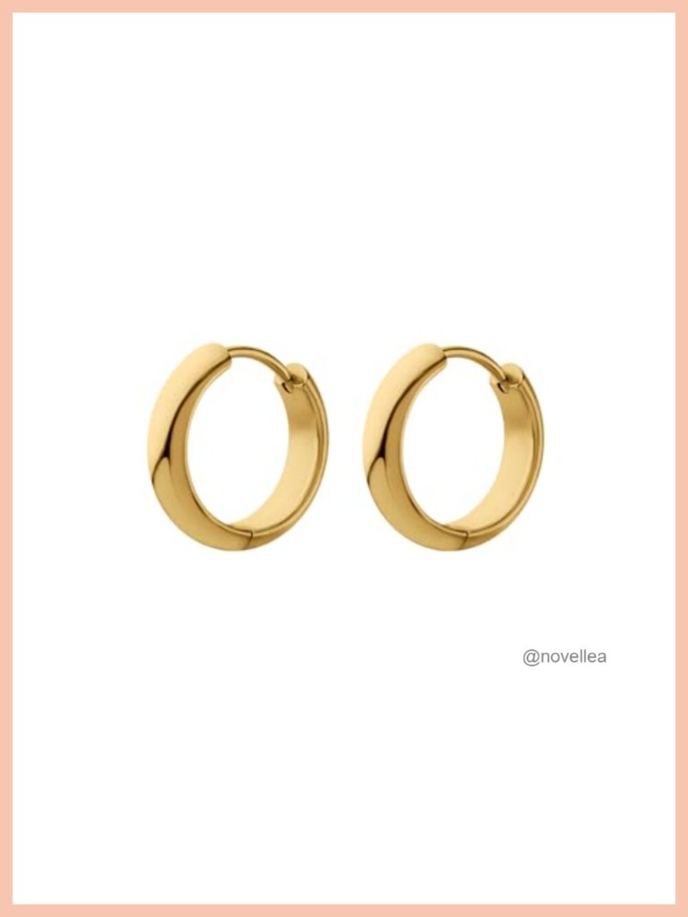 Basic Witch Hoops 12mm - Hypoallergenic PVD Gold-Plated Statement Earrings